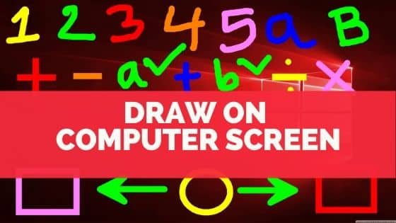 Draw on a computer screen